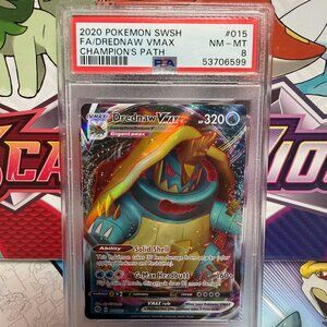 Pokemon Drednaw VMAX 015/073 Holo - Champions Path - PSA 8